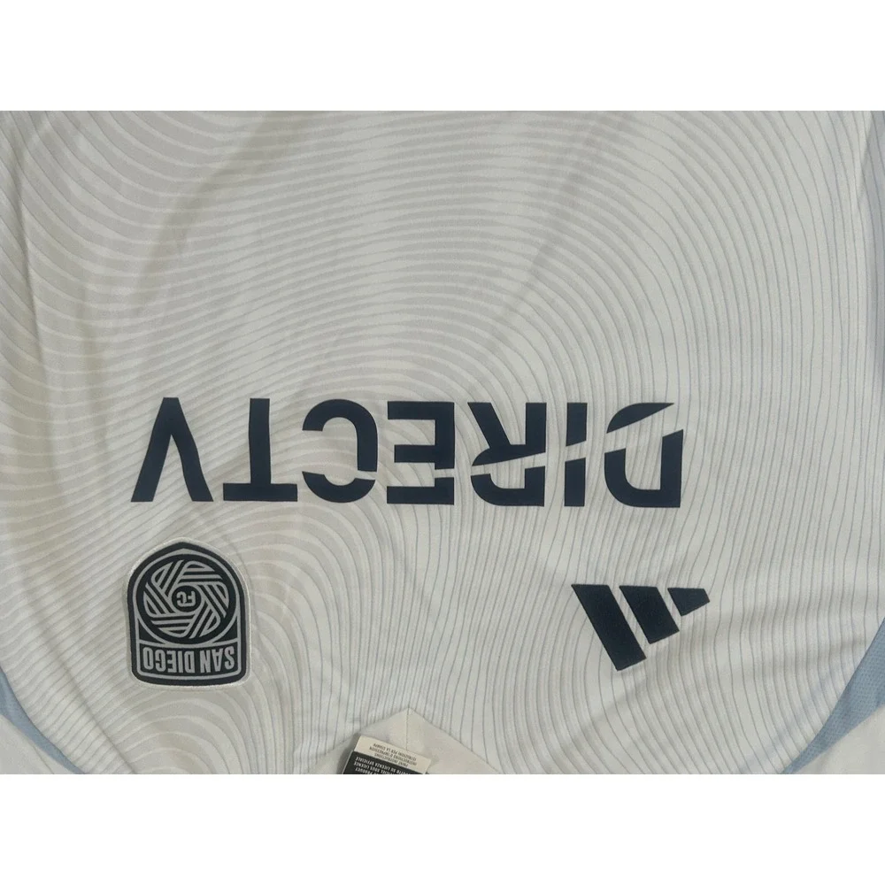 Adidas San Diego FC Jersey Mens 2XL White New Slim Fit DirecTV Soccer Shirt